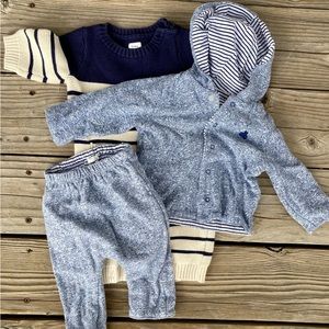 Gap 0-3 Month Winter Blue Bundle